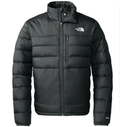 The North Face Black Stand Collar Puffer Jacket with Chest Pocket