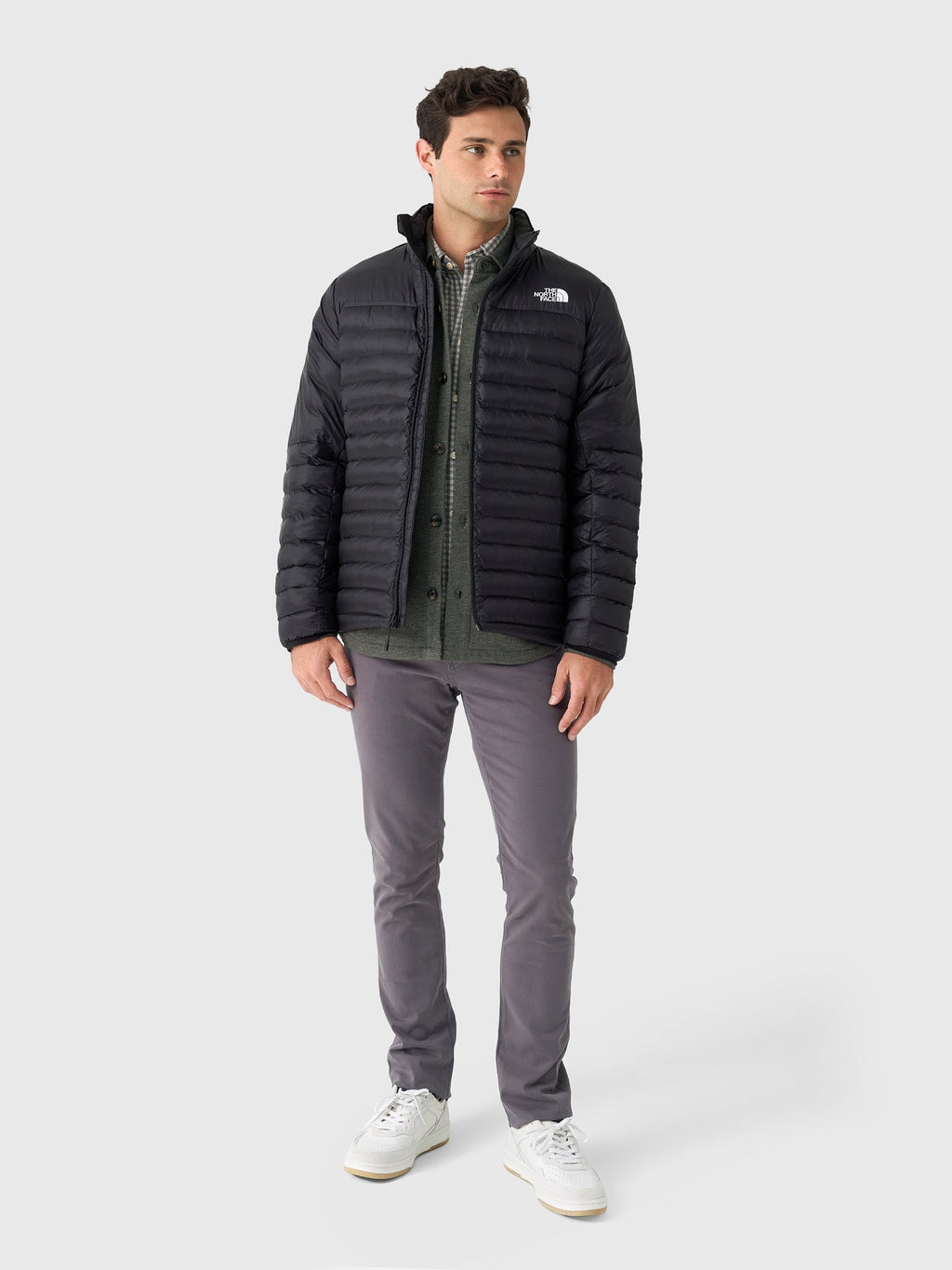 The North Face Black Narrow-Quilt Stand Collar Puffer Jacket