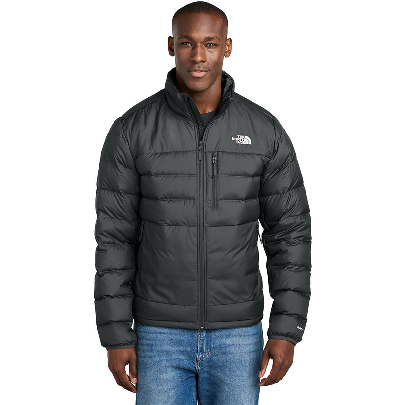 The North Face Black Stand Collar Puffer Jacket with Chest Pocket
