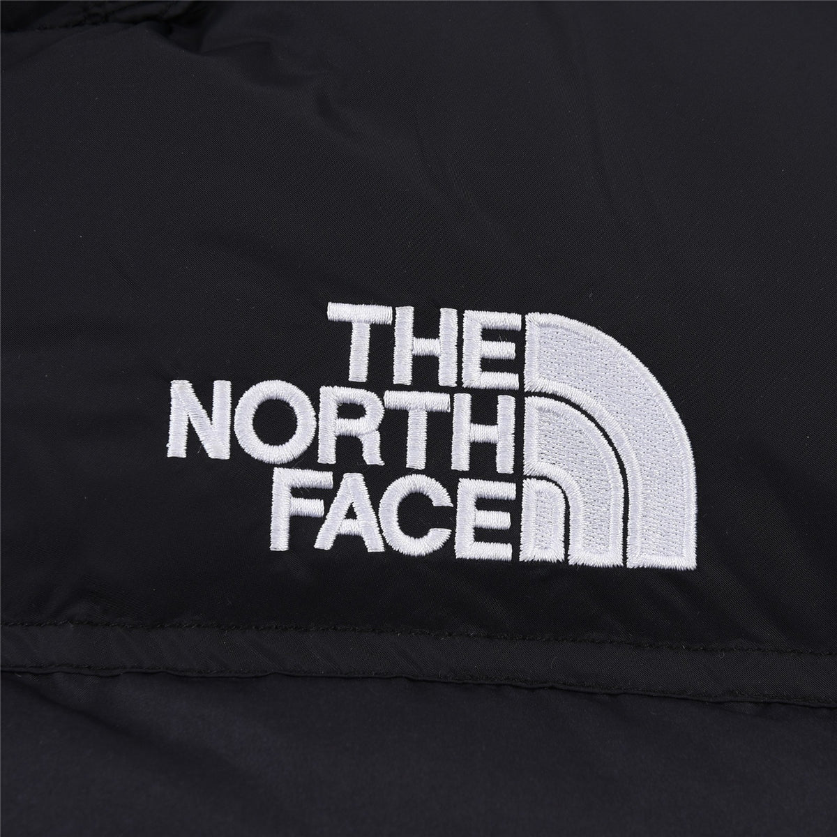 The North Face Black and White Cloud Print Stand Collar Puffer Jacket