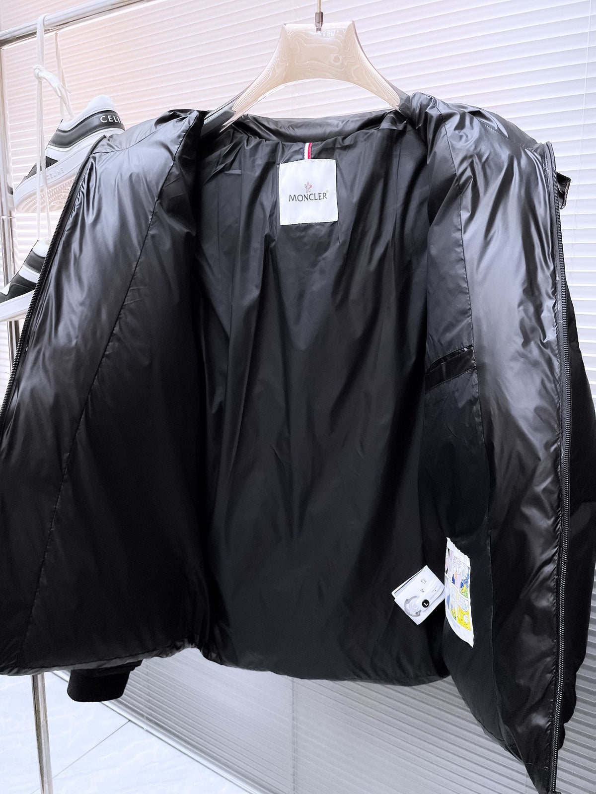 Moncler Black Logo-Back Hooded Quilted Puffer Jacket