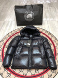 Canada Goose Glossy Black Hooded Quilted Puffer Jacket