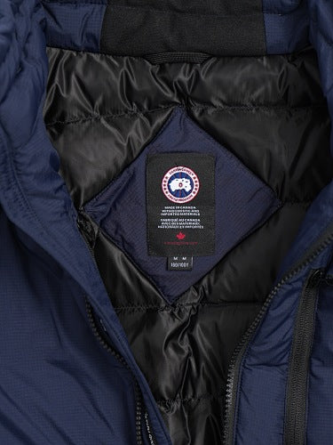 Canada Goose Navy Blue Stand Collar Puffer Jacket with Chest Pocket