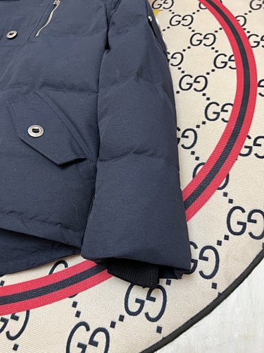 Moose Knuckles Navy Blue Plush-Trim Hooded Puffer Parka