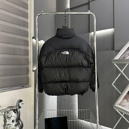 The North Face Black Stand Collar Quilted Puffer Jacket