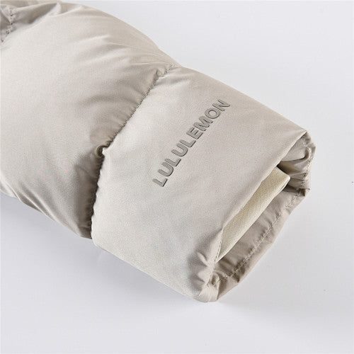 Lululemon Light Taupe Hooded Quilted Puffer Jacket