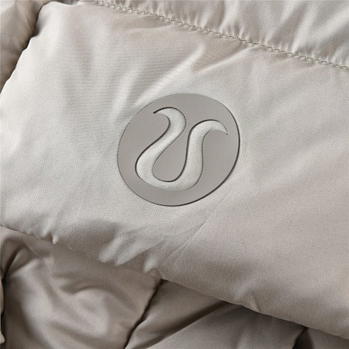 Lululemon Light Taupe Hooded Quilted Puffer Jacket