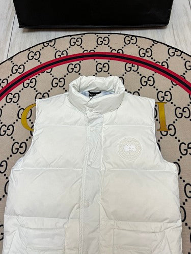 Canada Goose White Quilted Puffer Vest