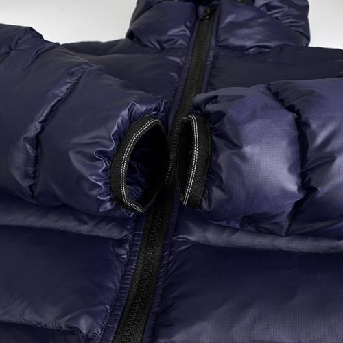 Canada Goose Navy Blue Stripe-Detail Hooded Puffer Jacket