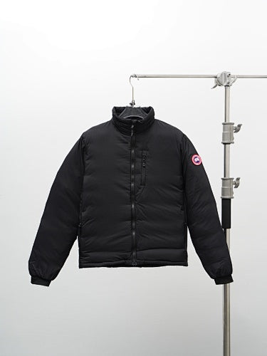 Canada Goose Black Stand Collar Puffer Jacket with Chest Pocket