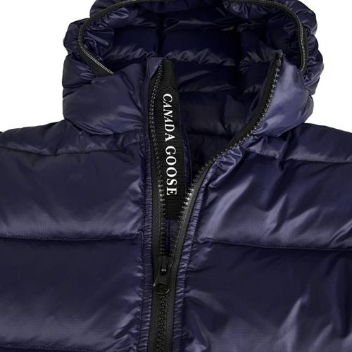 Canada Goose Navy Blue Stripe-Detail Hooded Puffer Jacket