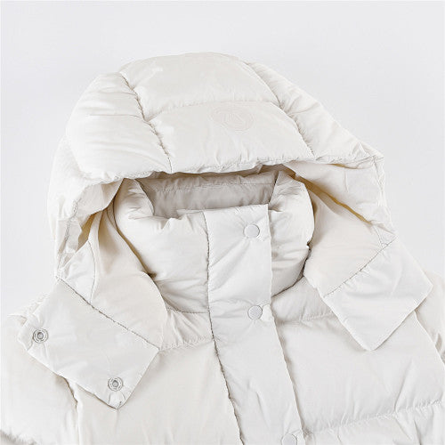 Lululemon Ivory White Hooded Quilted Puffer Jacket