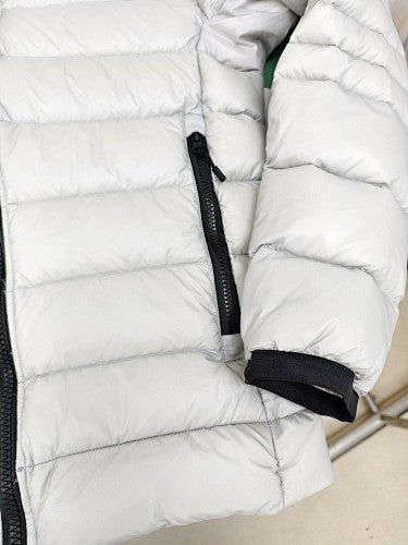 Canada Goose White Stand Collar Quilted Puffer Jacket