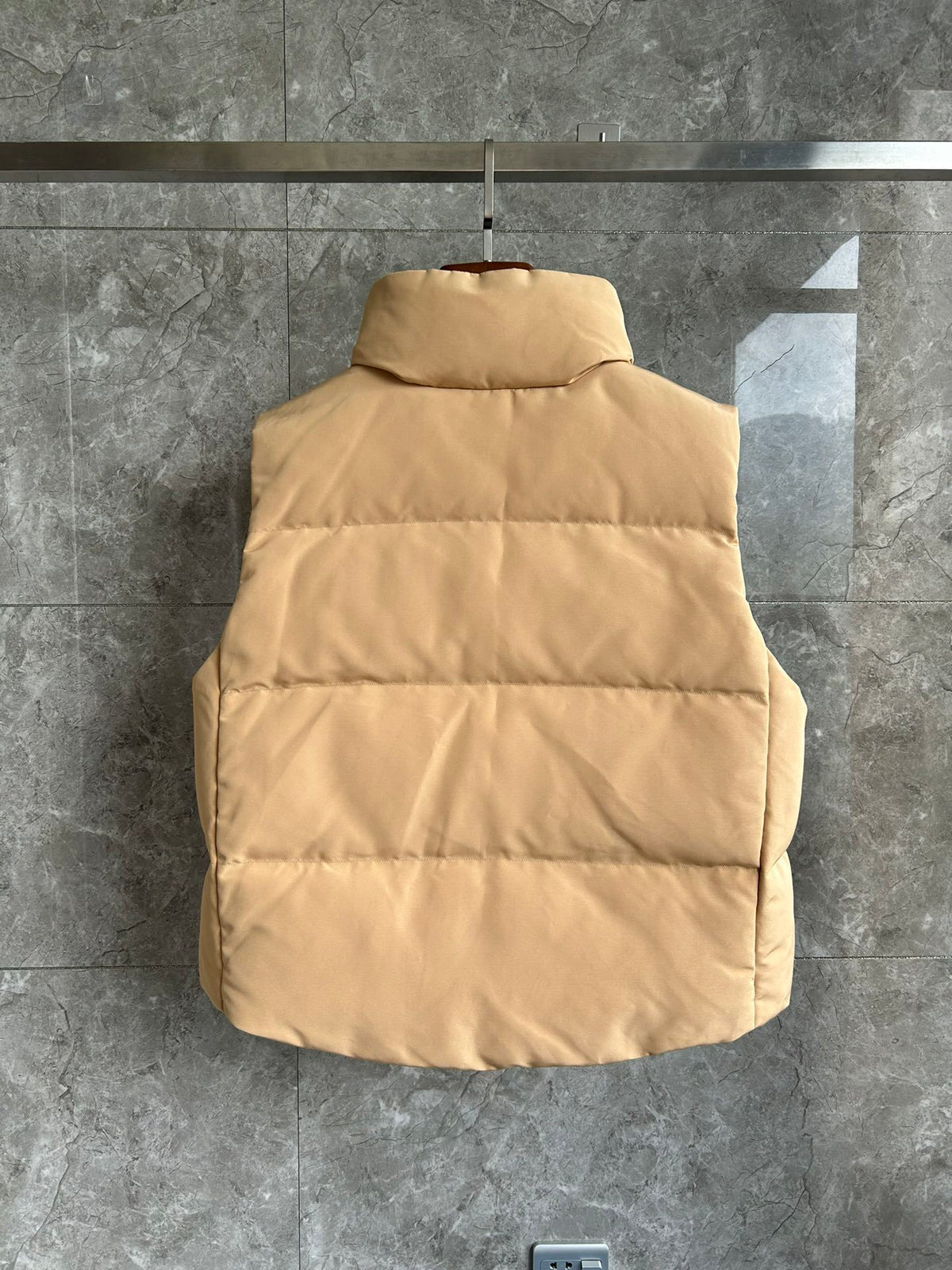 Canada Goose Sand Beige Black Patch Quilted Puffer Vest