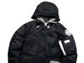 Canada Goose Black Contrast-Cuff Hooded Bomber Jacket