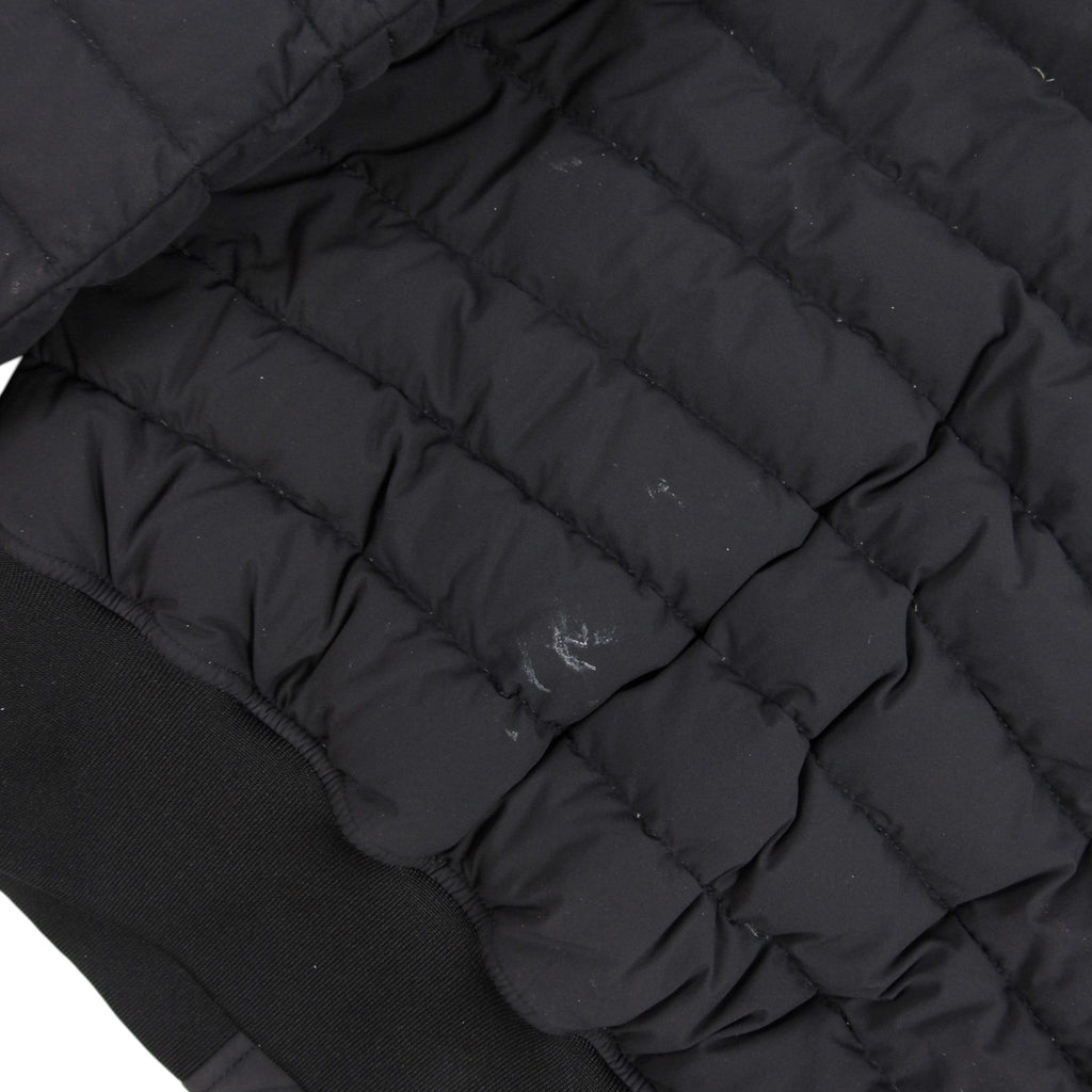 Moncler Charcoal Black Mixed-Quilt Zip-Up Bomber Jacket