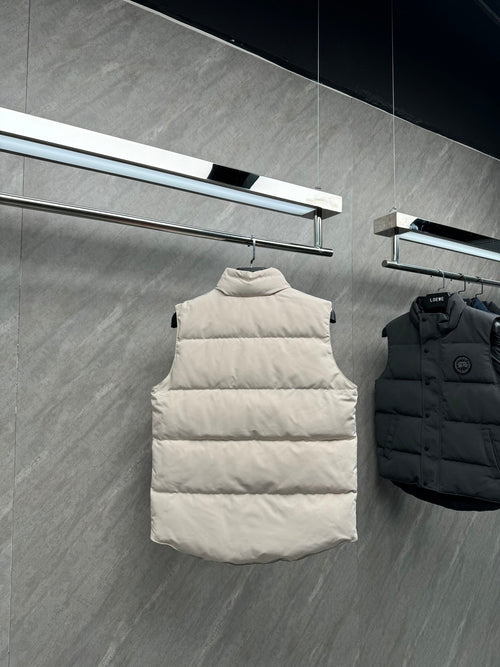 Canada Goose Ivory Quilted Stand Collar Puffer Vest