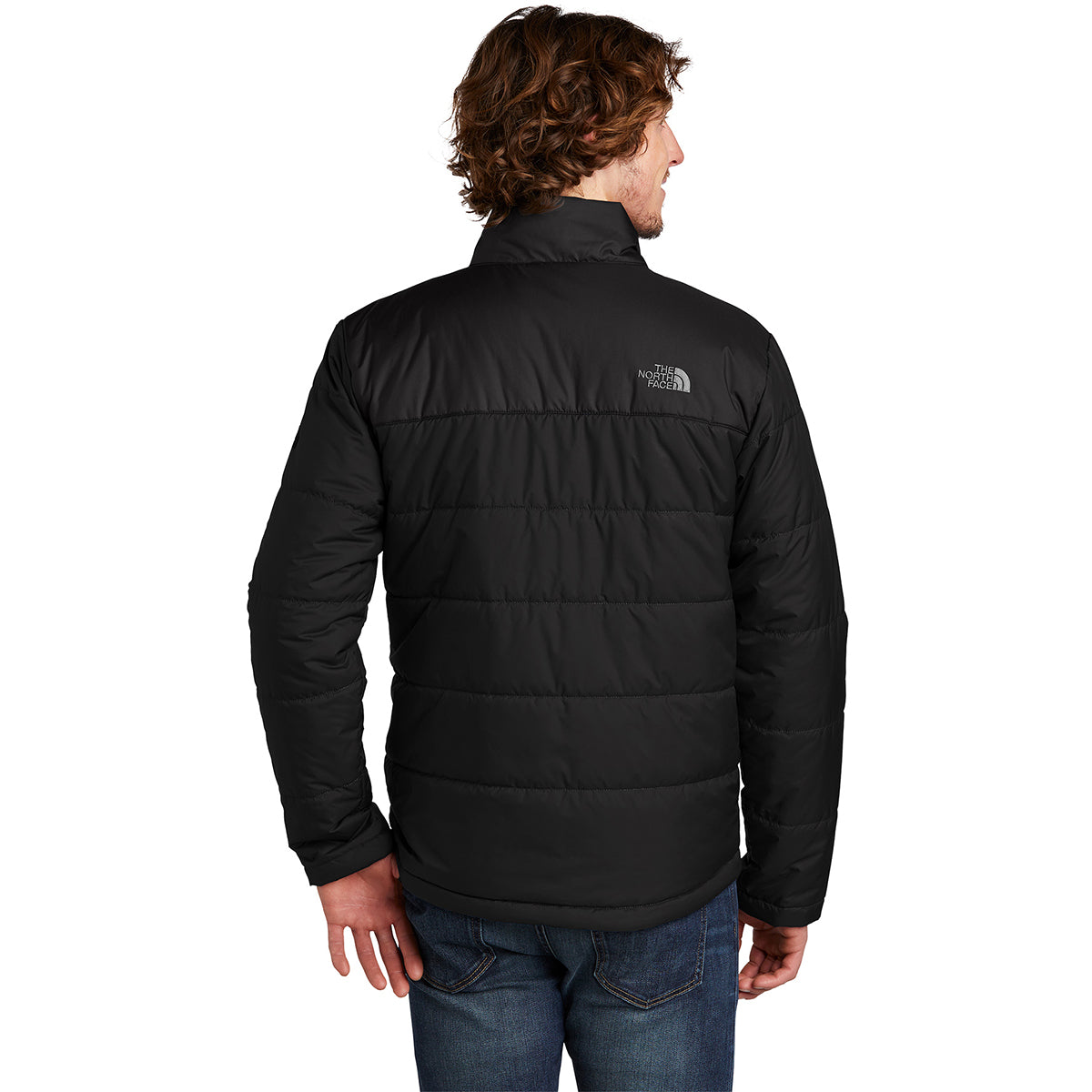 The North Face Black Stand Collar Quilted Puffer Jacket