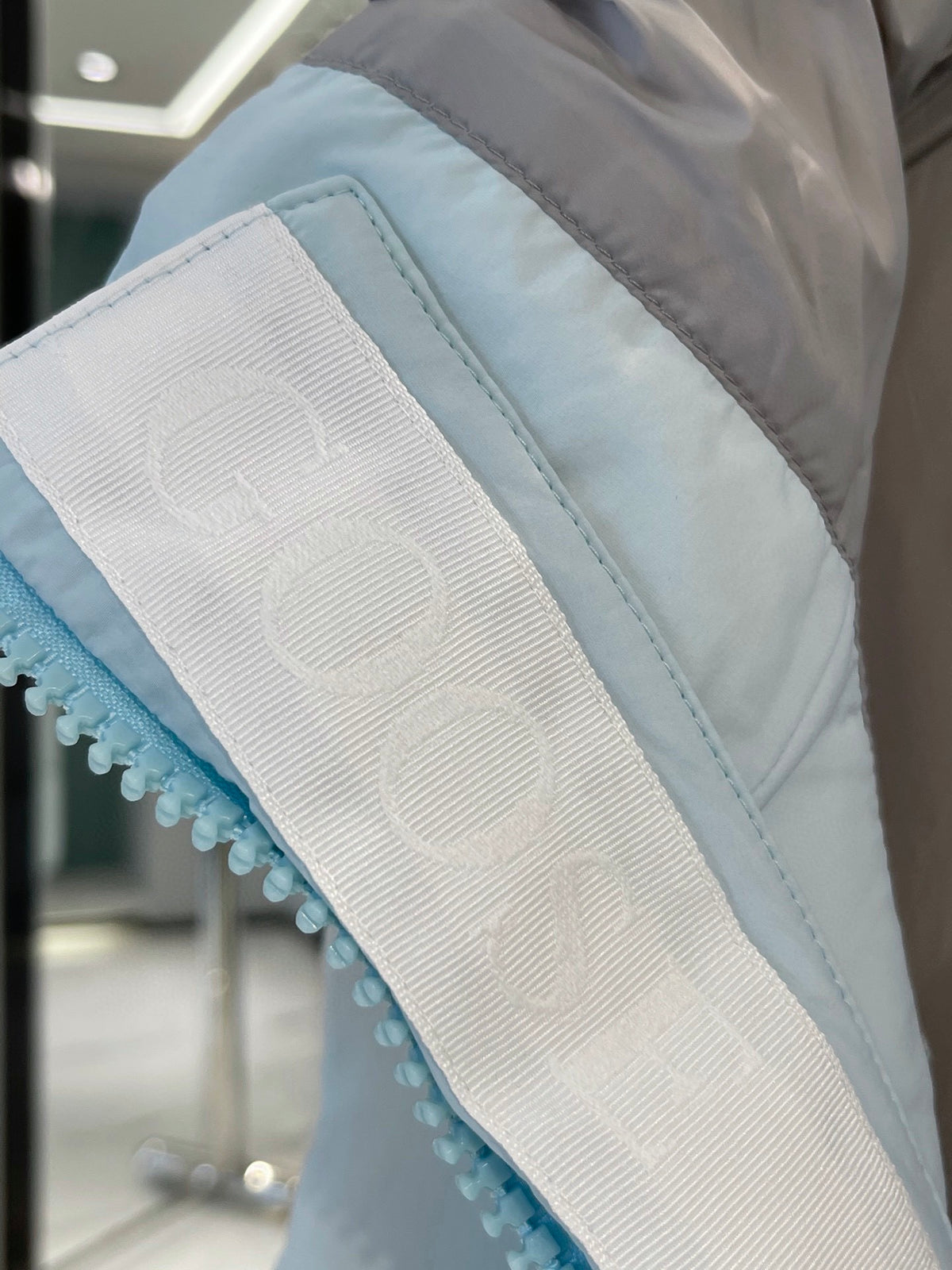 Canada Goose Ice Blue White Patch Quilted Puffer Vest