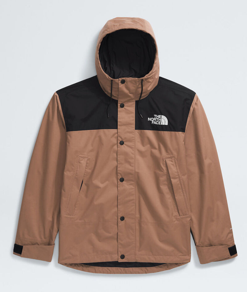 The North Face Tan and Black Colorblock Hooded Jacket