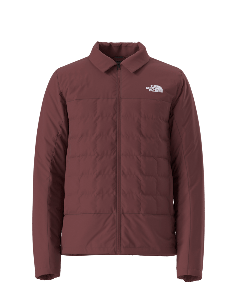 The North Face Burgundy Hooded Jacket with Quilted Inner Layer
