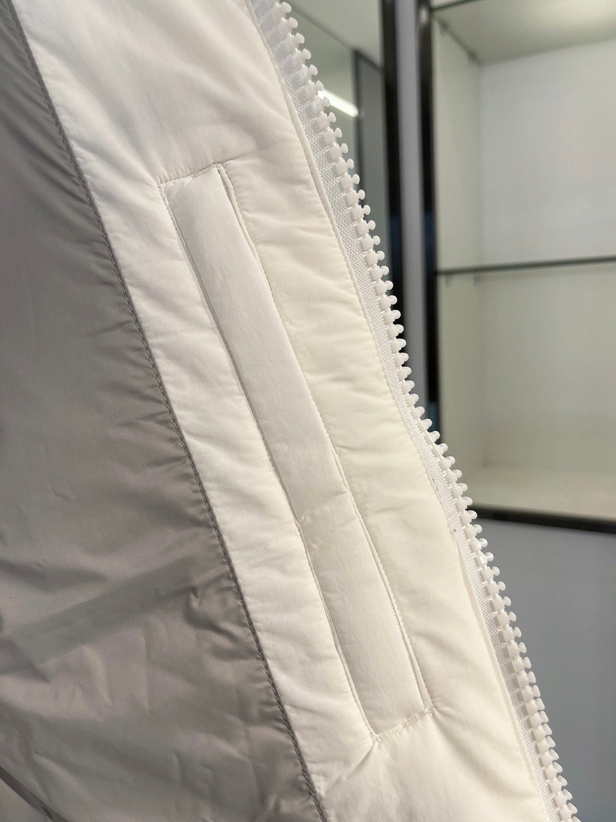 Canada Goose White Tonal Patch Stand Collar Puffer Vest