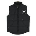 Moose Knuckles Black Studded Logo Stand Collar Puffer Vest