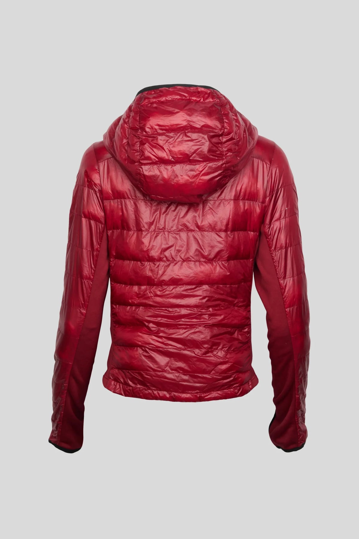 Canada Goose Glossy Red Hooded Quilted Puffer Jacket