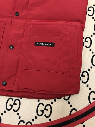 Canada Goose Red Logo Patch Quilted Puffer Vest