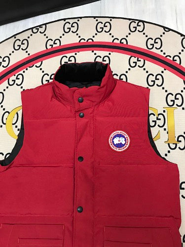 Canada Goose Red Logo Patch Quilted Puffer Vest